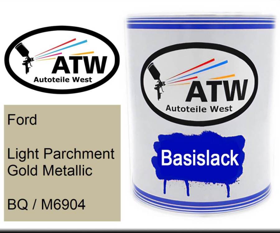 Ford, Light Parchment Gold Metallic, BQ / M6904: 1L Lackdose, von ATW Autoteile West.